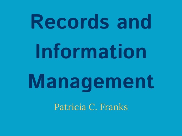 Records and Information Management
