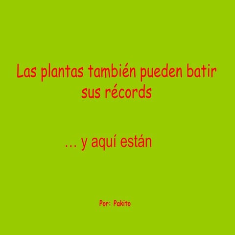 Records De Plantas