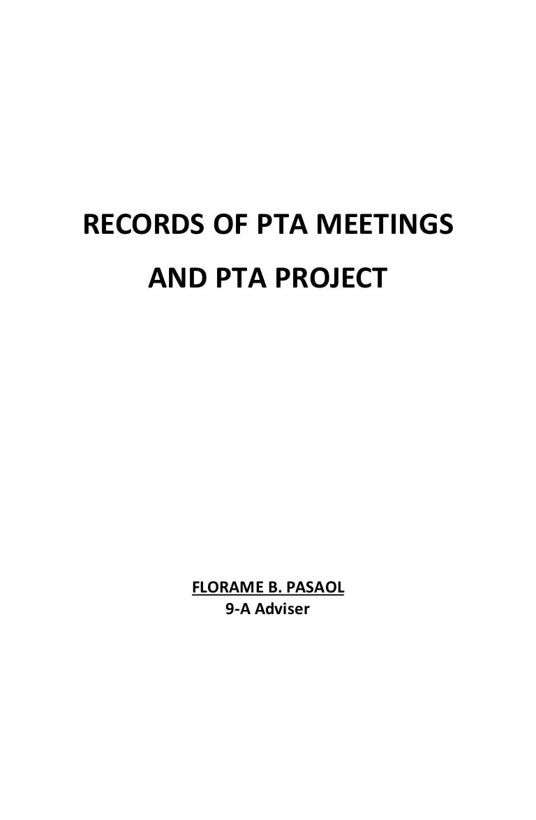 records of pta meetings sample pta agenda