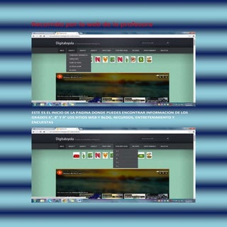 Recorrido por la web de la profesora