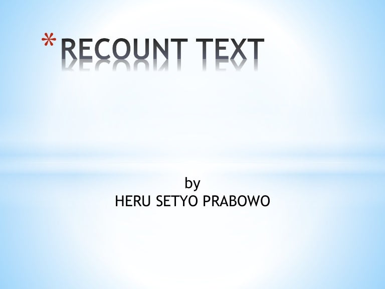 Recount Text