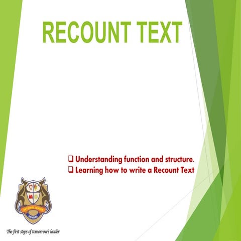 Recount text - Grade 8 K13