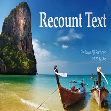 Recount text SMP kelas 8