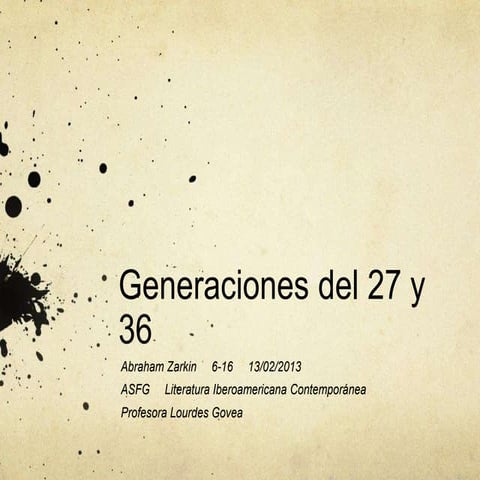Generaciones 27 y 36
