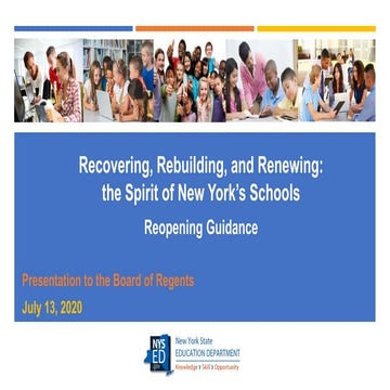 Recovering, rebuilding, and renewing the spirit of our schools school reopeni...