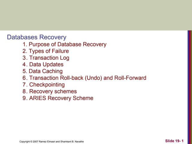 Recovery