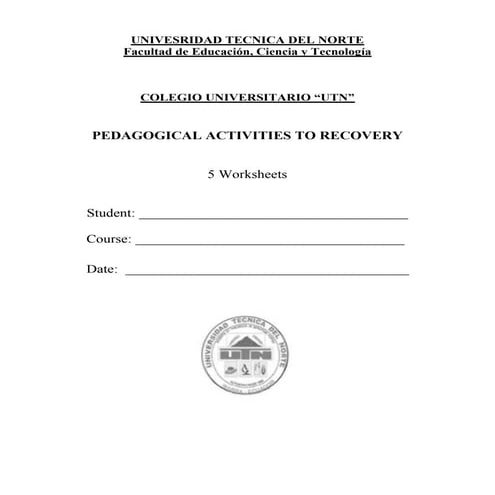 Recovery a ctivities