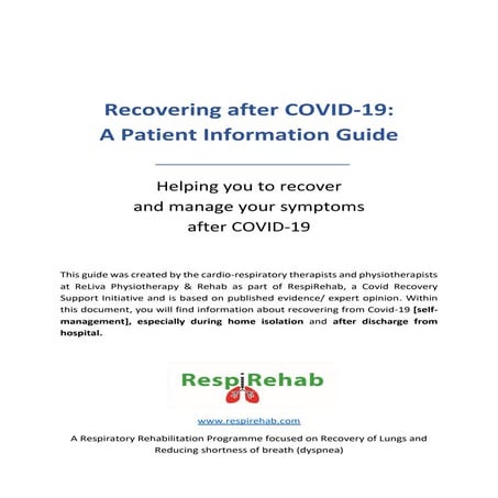 Recovery Guide for patients after COVID-19