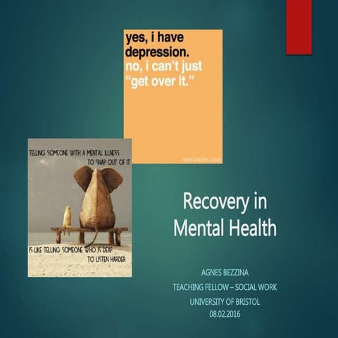 Recovery in mental health