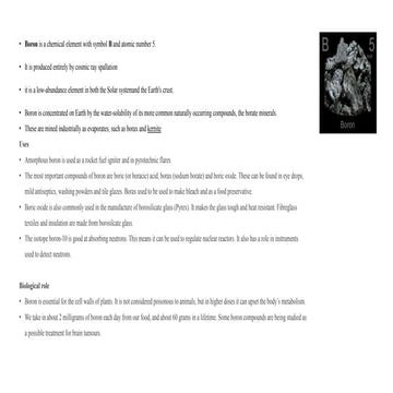 Recovery of boron from sea water