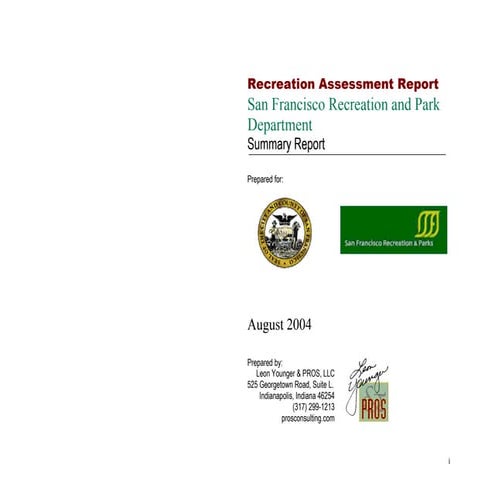 Parks Department Overview for PaRCS Board | PPTX
