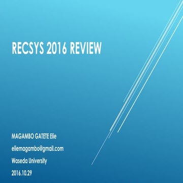 Recruit recsys-review-magambo