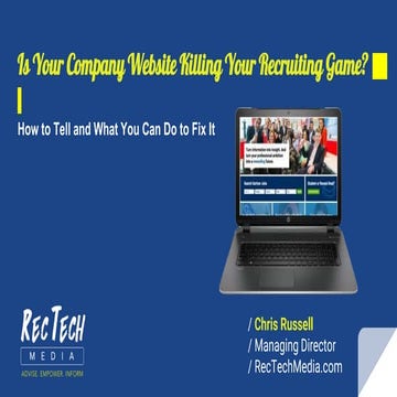 Is your career site killing your recruiting game?