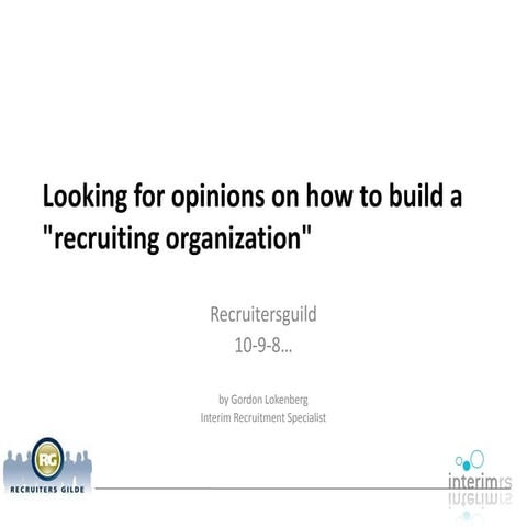 Recruitersguild about recruitment organization
