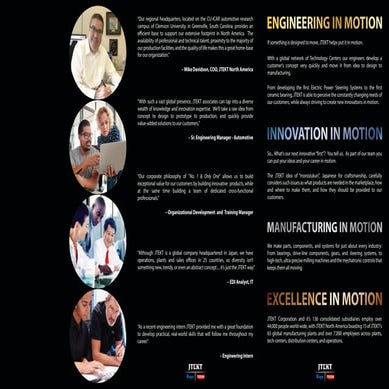 JTEKT Careers in Motion | PDF