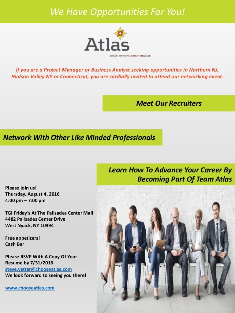 Recruiting networking event invitation