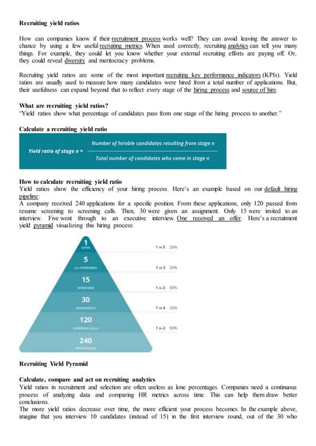 Recruiting yield ratios | PDF