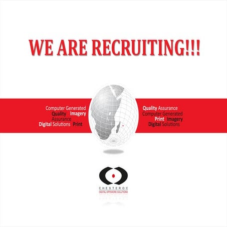 WE ARE RECRUITING!!!