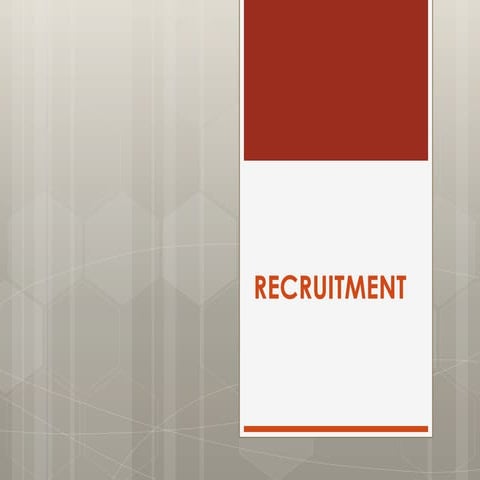 Recruitment