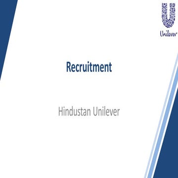 Recruitment Process explained with HUL as an example