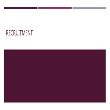Recruitment..