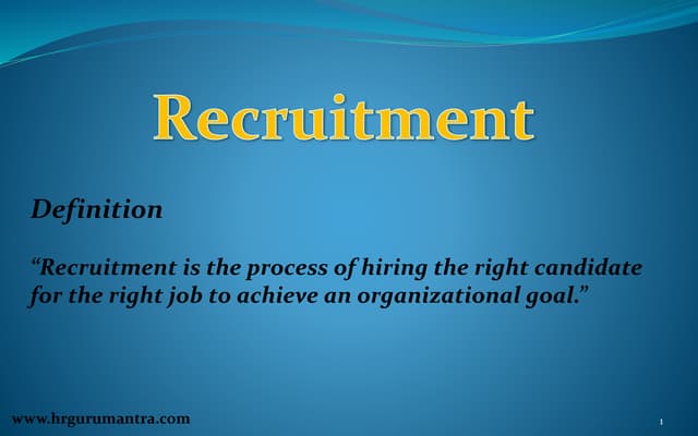 Recruitment