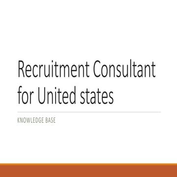 Recruitment consultant for united states