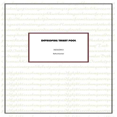 Recruitment - New Age of Talent Pool