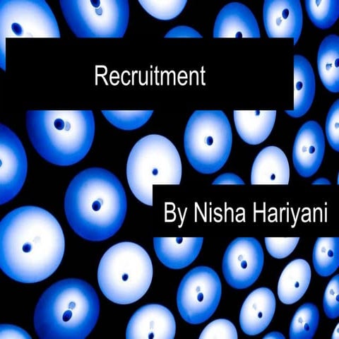 Recruitment & selection