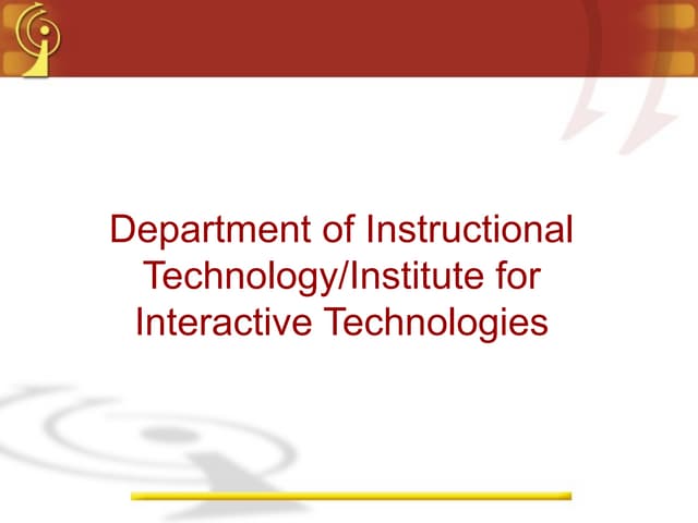 About Bloomsburg's Instructional Te...