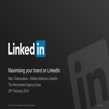 Maximising Your Brand on LinkedIn