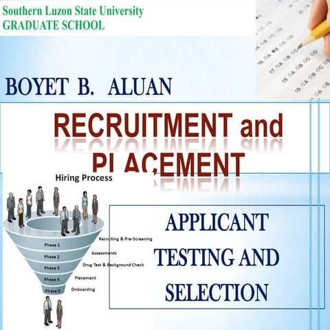 Recruitment and placement by boyet b. aluan