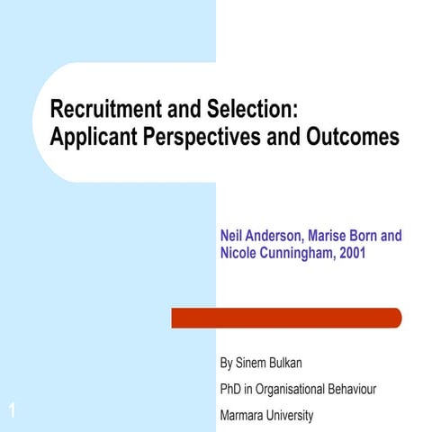 Recruitment and selection