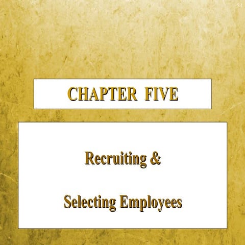 Recruitment and selection