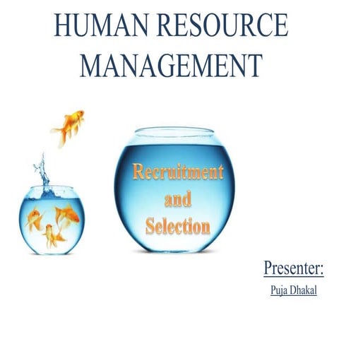 Recruitment and selection in hrm