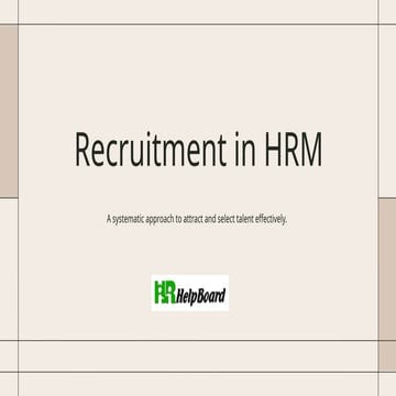 Recruitment Definition in HRM, Recruitment Meaning