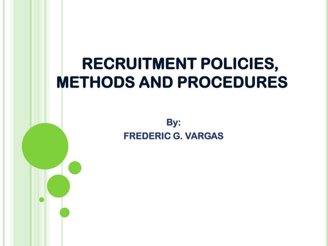 Recruitment hrm