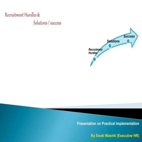 Recruitment hurdels and solutions