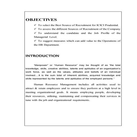 Recruitment @icici prudential life insurance