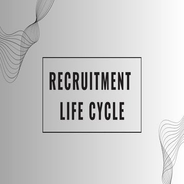 Recruitment life cycle- related to Human Resources