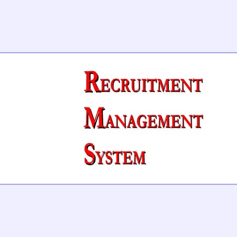 Recruitment Management Systems