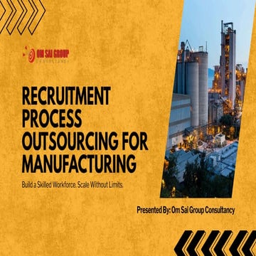 Recruitment Process Outsourcing Solutions for Manufacturing Workforce ...