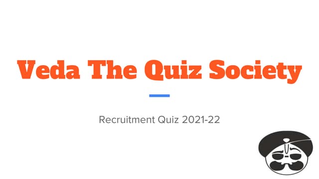 Recruitment Quiz 2021-22