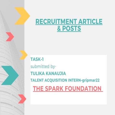 RECRUITMENT ARTICLE AND POSTS
