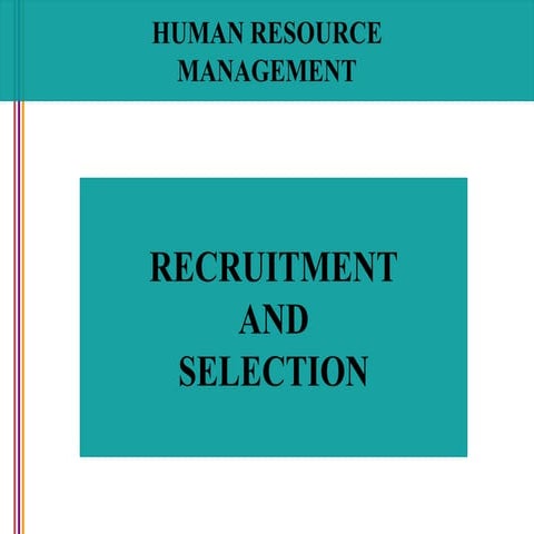 Recruitment  selection  HRM - HUMAN RESOURSE MANAGEMENT , FOR  BCOM, CA, CMA,...