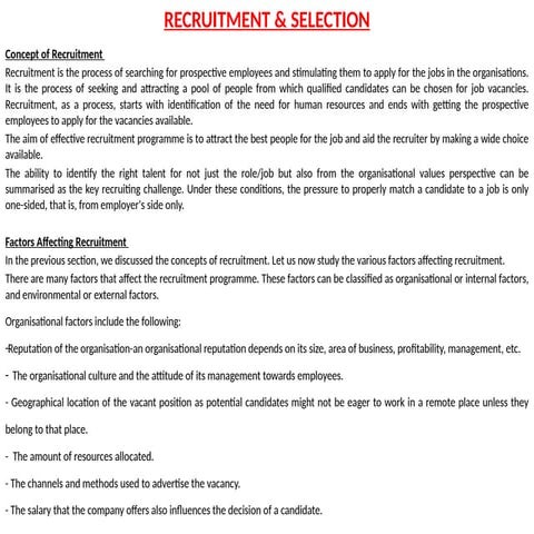 RECRUITMENT & SELECTION For Office And Industry.pptx