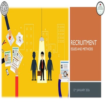 This is recruitment and selection ppt that was discussed in the class ...