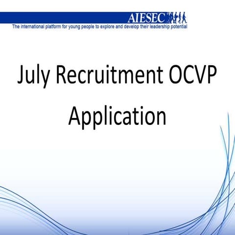 Recruitment slides