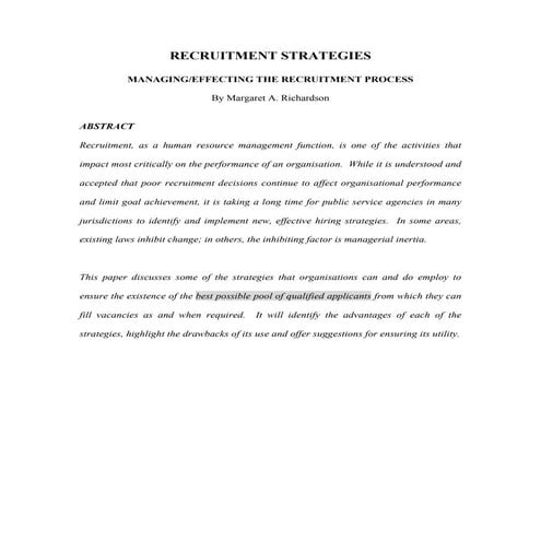 Recruitment strategies managing_effecting_the_recruitment_process
