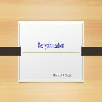 Recrysatlization